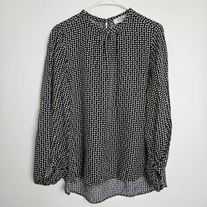 COS Black and White Patterned Blouse